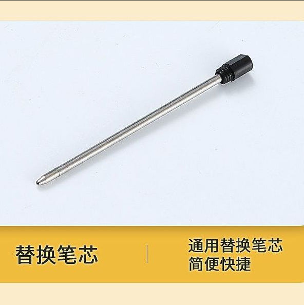 Multifunctional metal pen with touchscreen stylus and built-in tools, sleek design by Everyday Needs and Wants.