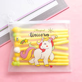 Cute pink cartoon gel pen from Everyday Needs and Wants student stationery set with colorful playful designs.