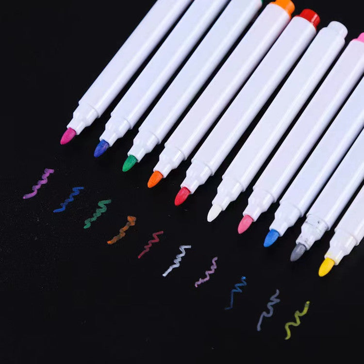 Eco-friendly liquid chalk LED drawing board with erasable pens, designed for creative art and writing activities.
