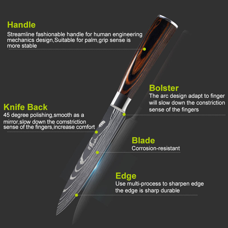 EVERYDAY NEEDS AND WANTS Damascus Kitchen Knife Set
