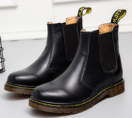 Autumn style thick-heeled cowhide Martin boots for women with laces and sturdy soles, by Everyday Needs and Wants.