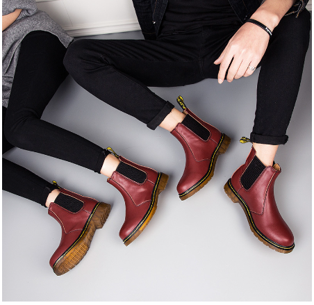 Autumn style thick-heeled cowhide Martin boots for women, featuring sturdy heels and classic design from Everyday Needs and Wants.