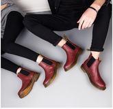 Autumn style thick-heeled cowhide Martin boots for women, featuring sturdy heels and classic design from Everyday Needs and Wants.