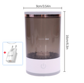 Everyday Needs and Wants makeup brush cleaner in a clear bottle with a pump dispenser, used for cleaning cosmetic brushes.