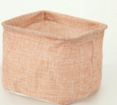 Mini cotton and linen storage basket for desk organization by Everyday Needs and Wants, featuring a soft fabric design.