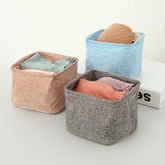 Mini cotton and linen storage basket by Everyday Needs and Wants, perfect for desk organization and storage.