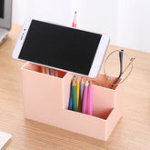 Everyday Needs and Wants multifunctional pen holder and remote storage box with compartments for stationery and remote organization