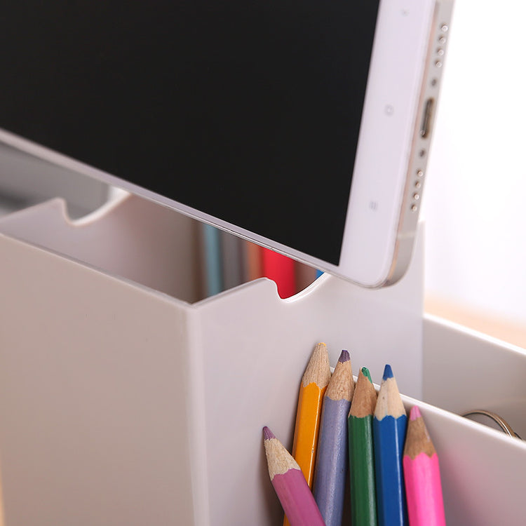 Multifunctional pen holder and remote storage box by Everyday Needs and Wants, showing a sleek organization solution for desk accessories.