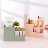 Multifunctional pen holder and remote storage box from Everyday Needs and Wants, with compartments for pens, remote, and small office supplies.