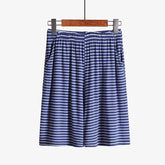 Plus size striped loose-fitting loungewear shorts from Everyday Needs and Wants, featuring comfortable relaxed fit and soft fabric.