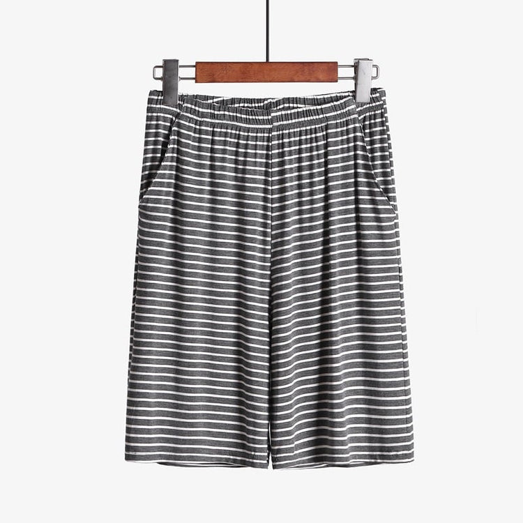 Plus size striped loose-fitting loungewear shorts by Everyday Needs and Wants, featuring comfortable fabric and casual style.