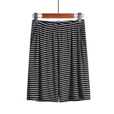 Plus size striped loose-fitting loungewear shorts by Everyday Needs and Wants, soft fabric with comfortable relaxed fit.