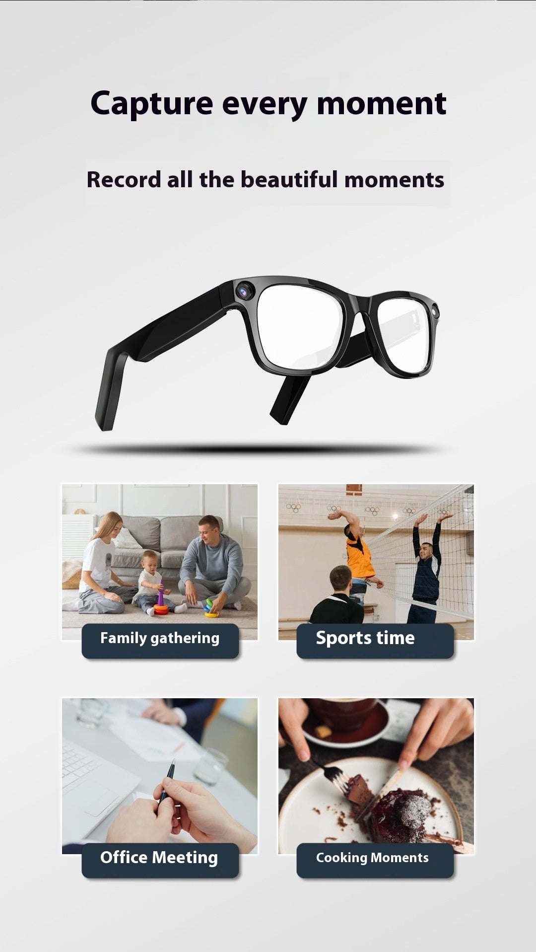  EVERYDAY NEEDS AND WANTS AI Camera Glasses