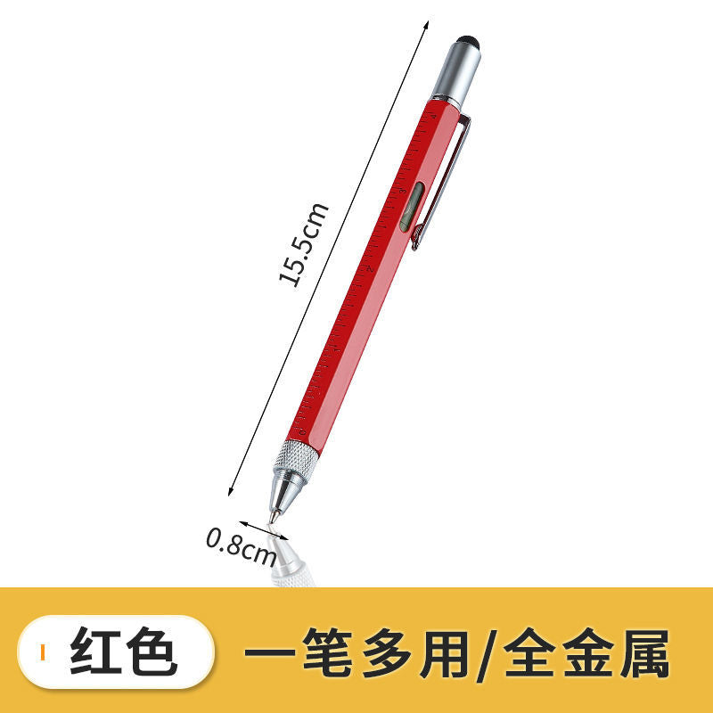 Multifunctional metal pen with touchscreen stylus and built-in tools from Everyday Needs and Wants, shown on a plain background.