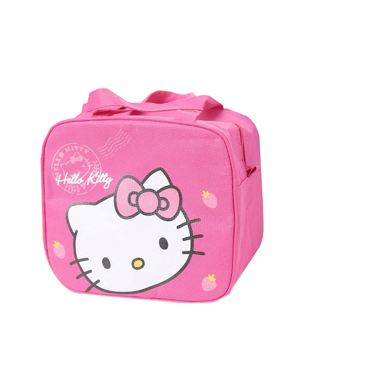 Doraemon cartoon insulated lunch bag for students with colorful character design and carrying handle, by Everyday Needs and Wants.