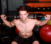 Foam barbell shoulder pads for weightlifting and squats, padded and comfortable, designed to reduce pressure during lifting.