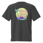 Oversized Paradise Chaser faded t-shirt by Everyday Needs and Wants displayed on a hanger with a relaxed fit.
