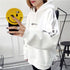 Velvet padded long-sleeved plus jacket by Everyday Needs and Wants, featuring a cozy design and plush velvet fabric.