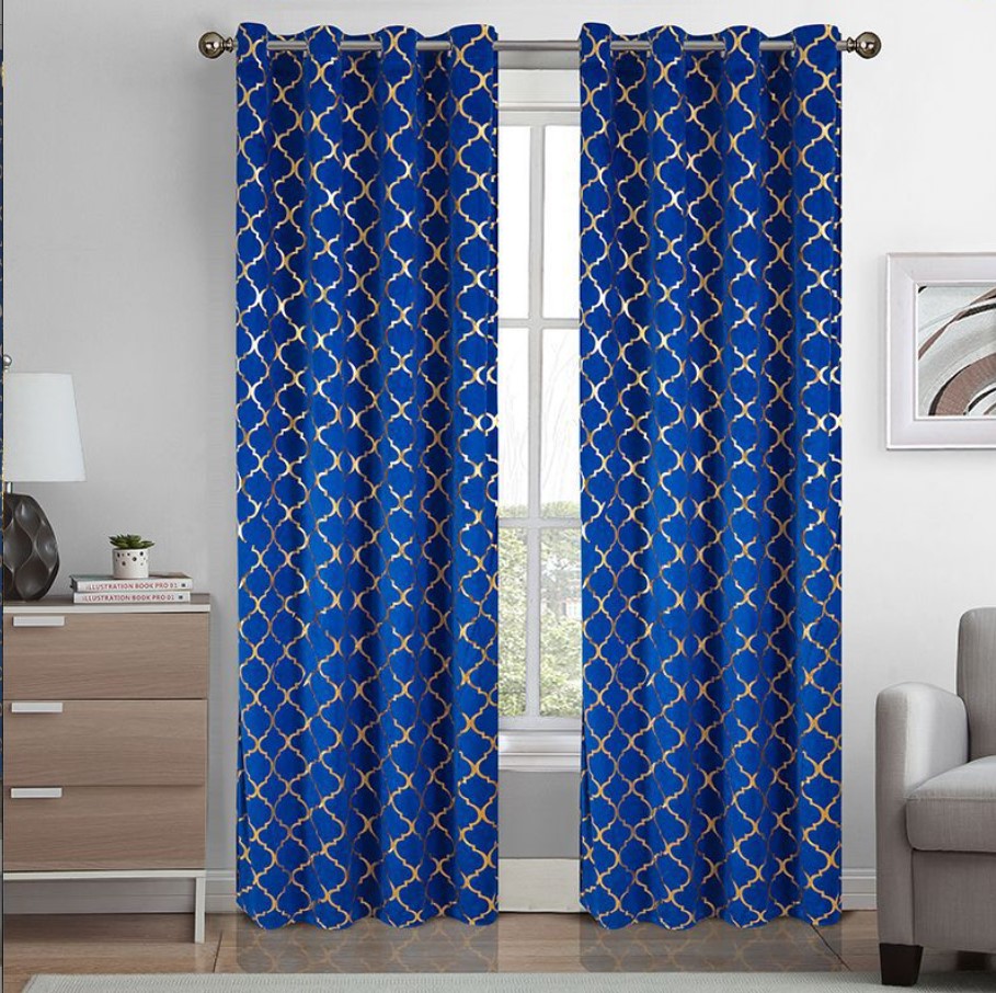 Blackout curtain panel in bronze and black for home decor, featuring a sleek design and blackout fabric for modern room styling.