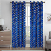 Blackout curtain panel in bronze and black for home decor, featuring a sleek design and blackout fabric for modern room styling.