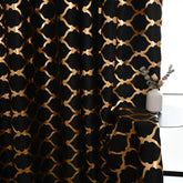 Bronzing black curtain panel from My Store, blackout home decor curtain with a sleek bronze finish, hanging on a window.