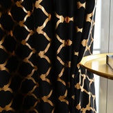 Bronzing black curtain panel for home decor and blackout, featuring a sleek, matte finish and stylish design for modern interiors.