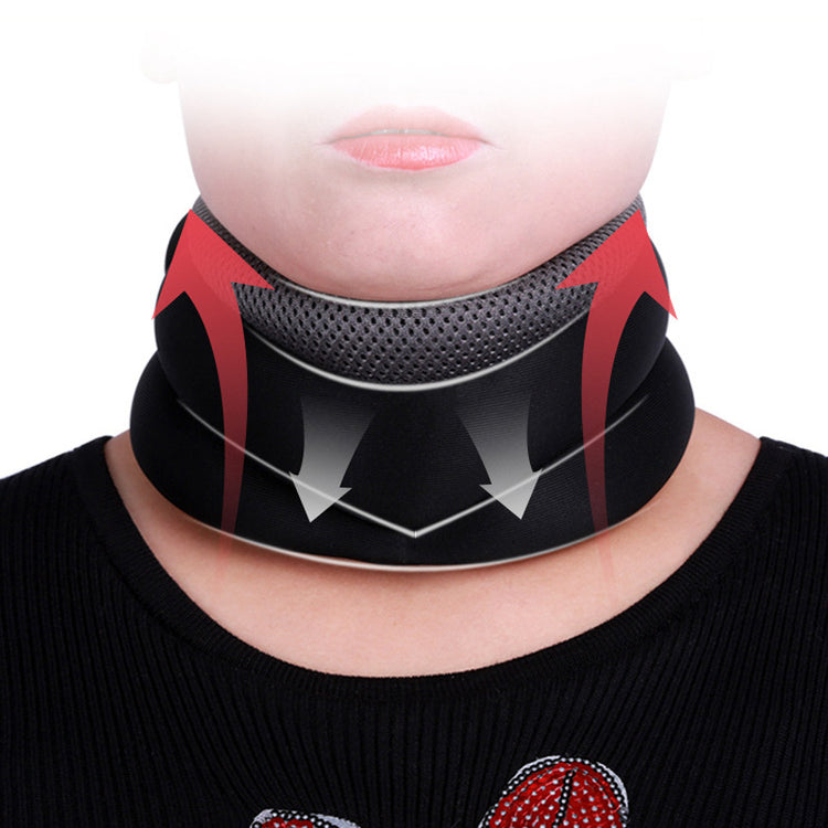 Magnetic neck support strap for cervical correction, adjustable strap with magnetic therapy for neck pain relief.