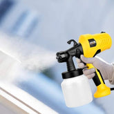 Electric paint spray gun by My Store, showing a handheld device with a nozzle and trigger for spraying paint evenly.