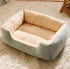 Warm and cozy cat bed by My Store, soft fabric with enclosed design, perfect for comfy naps and feline relaxation.