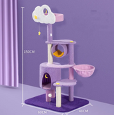Large cat scratching and jumping platform by My Store, featuring sisal posts and cozy perch for feline play and scratching.
