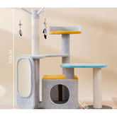 Large cat scratching and jumping platform by My Store, featuring sisal scratching posts and cozy perches for feline play and rest.