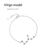 Lucky Twelve Constellation Moonstone bracelet for women featuring moonstone beads and constellation charm.